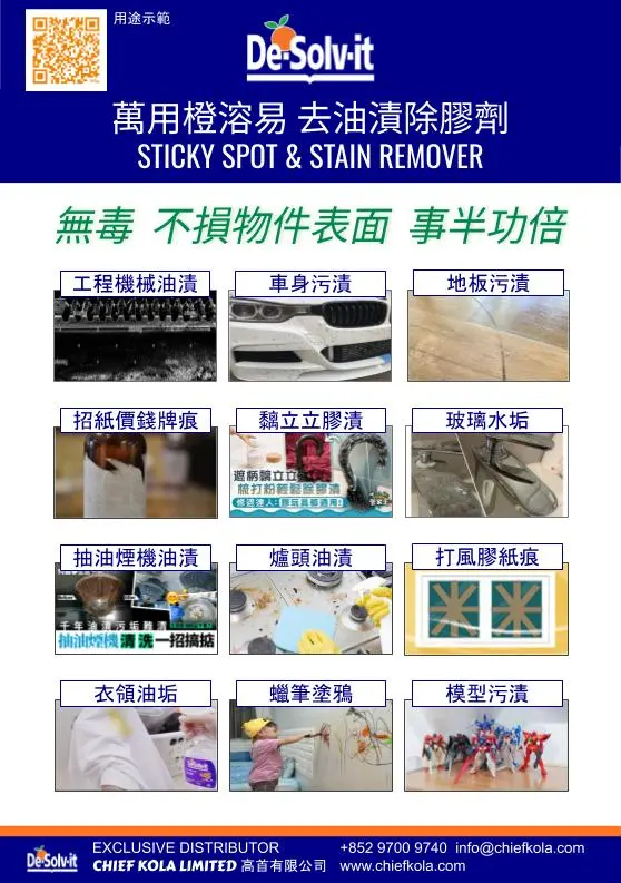 De-Solv-it Sticky Spot & Stain Remover usages